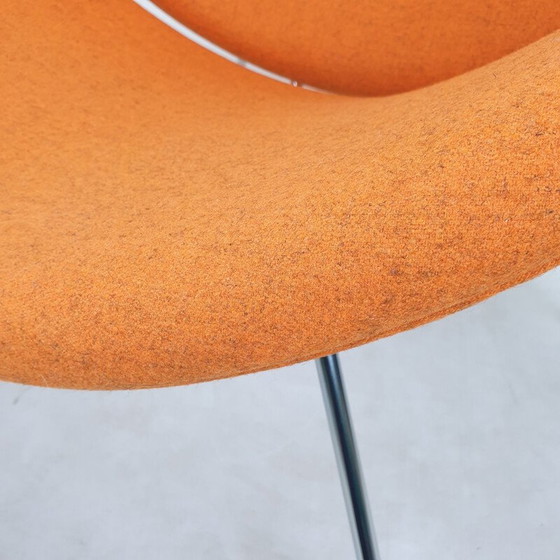 Image 1 of Vintage armchair in orange slice and chromed metal by Pierre Paulin for Artifort, 1980