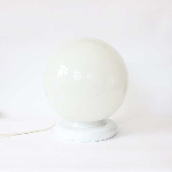 Image 1 of Vintage Glass Globe Table Lamp