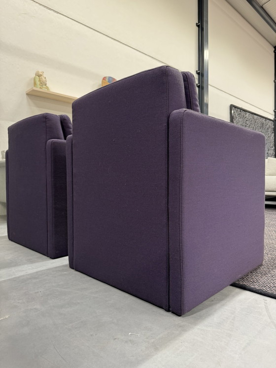 Image 1 of 2 fauteuils Rolf Benz Ego Club tissu violet