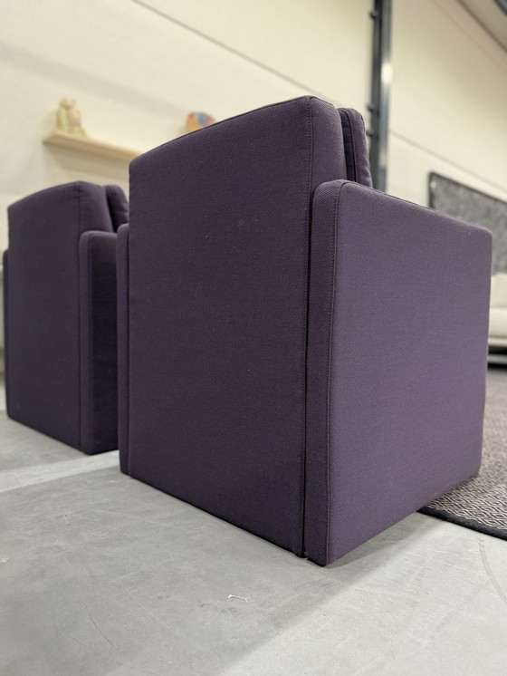 Image 1 of 2 fauteuils Rolf Benz Ego Club tissu violet