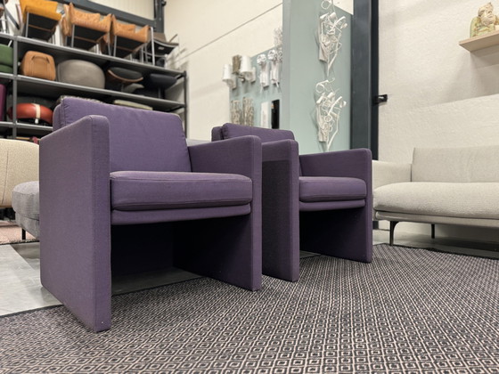 Image 1 of 2 fauteuils Rolf Benz Ego Club tissu violet