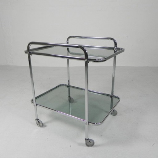 Vintage Chromed Serving Trolley - 1960s