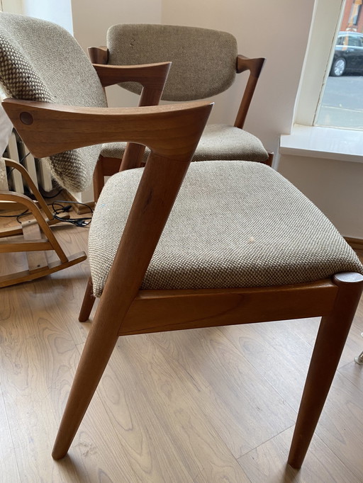 Kai Kristiansen Danish Teak Z Chairs Model 42