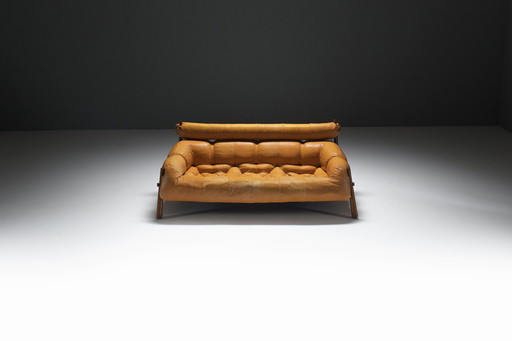 Stunning Mp-81 Lounge Set In Cognac Leather By Percival Lafer For Lafer S.A.