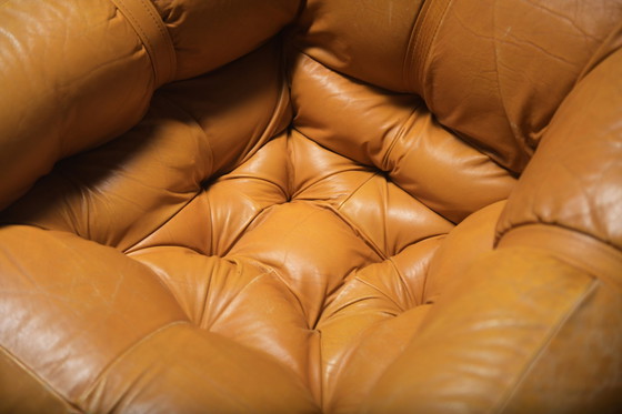 Image 1 of Stunning Mp-81 Lounge Set In Cognac Leather By Percival Lafer For Lafer S.A.