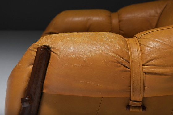 Image 1 of Stunning Mp-81 Lounge Set In Cognac Leather By Percival Lafer For Lafer S.A.