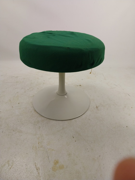 Image 1 of 2 x midcenturymodern tulip foot stools green white