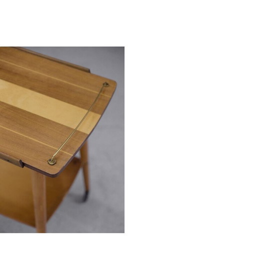 Image 1 of Vintage maple wood bar cart or serving cart by Ilse Möbel, Germany 1960