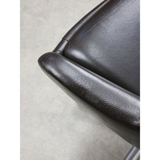 Image 1 of Vintage brown leather office chair, Italy