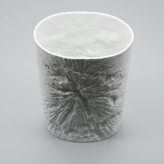 Image 1 of Martin Freyer Rosenthal Studio-Line Bisque Porcelain Op-Art Relief Vase 25Cm 