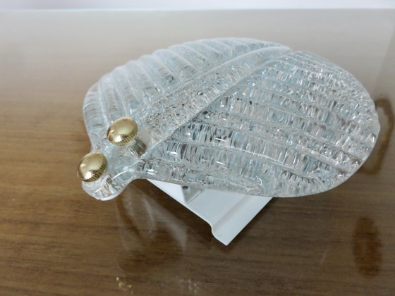 Image 1 of Barovier & Toso Murano Glass Leaf Wall Light