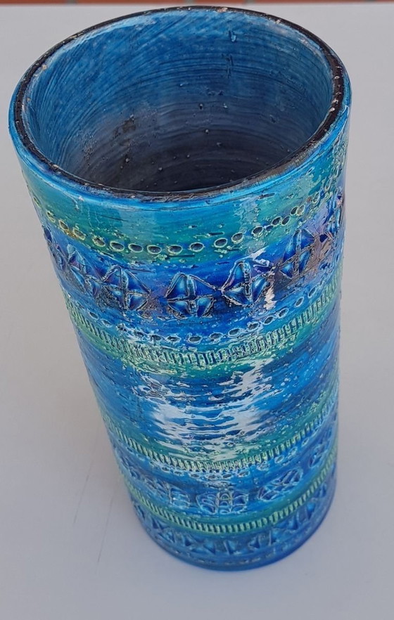 Image 1 of Italian Rimini Blue Vase From Bitossi, 1960S