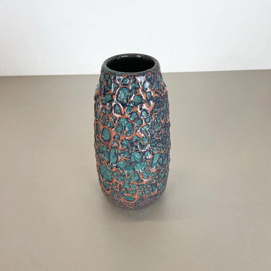 Image 1 of Vaso vintage multicolore in lava grassa di Scheurich, Germania, anni '70