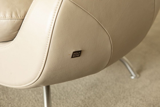 Image 1 of 2X Rolf Benz Armchair, Swivel, Leather