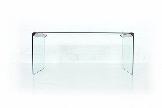 Image 1 of Gallotti & Radice T35 R Coffee Table Set, Tables de salon, Italie 1975, acier inoxydable + verre cristal