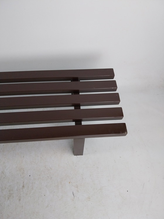 Image 1 of 1 X Metal Slatted Bench By Meta 1970'S