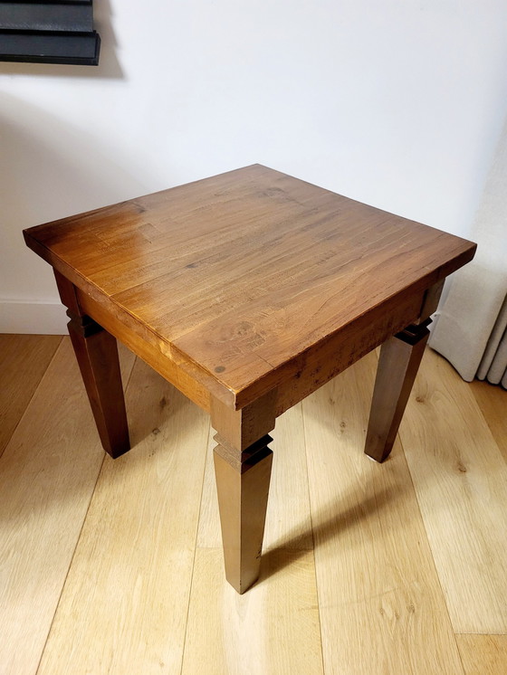 Image 1 of Solid Wood Side Table Or Plant Table Country Style, Brutalist