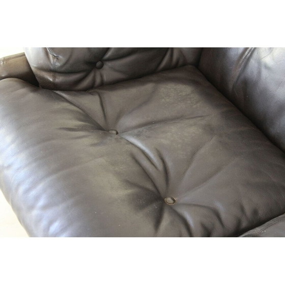 Image 1 of Vintage leather sofa, model "Coronado", by Afra and Tobia Scarpa for B.B, Italy 1960