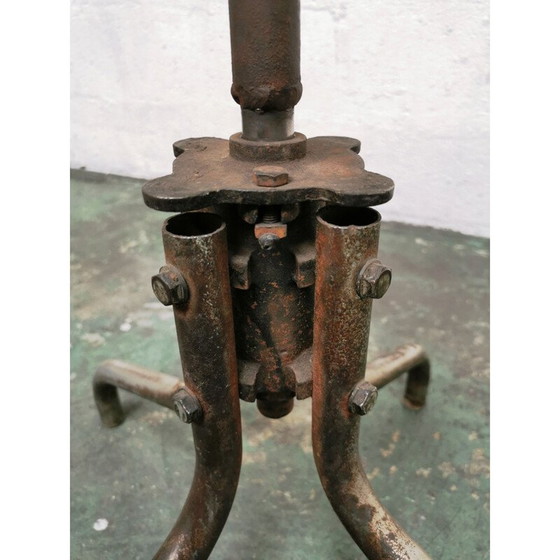 Image 1 of Vintage industrial stool Flambo  metal 