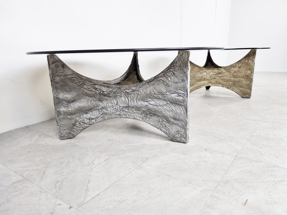 Image 1 of 2x Brutalist coffee tables, set