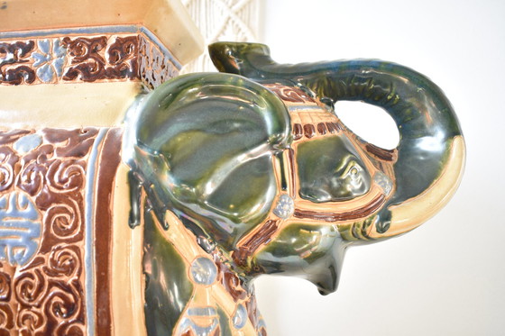 Image 1 of Vintage elephant plant table