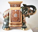 Tavolo vintage con pianta di elefante