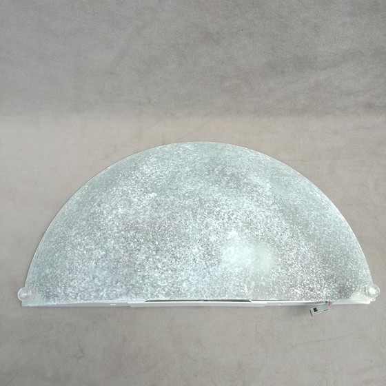 Image 1 of Minimalist Glass Half Moon Wall Sconce 1980