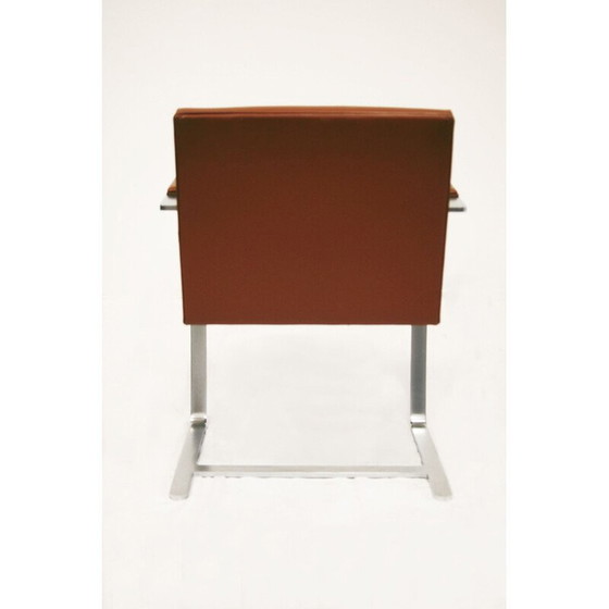 Image 1 of Poltrona vintage di Mies van der Rohe Brno per Knoll in pelle marrone