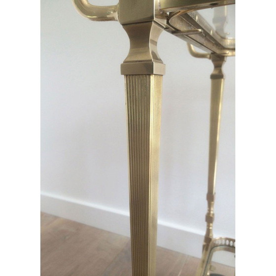 Image 1 of Vintage brass rolling table by Maison Baguès, 1940