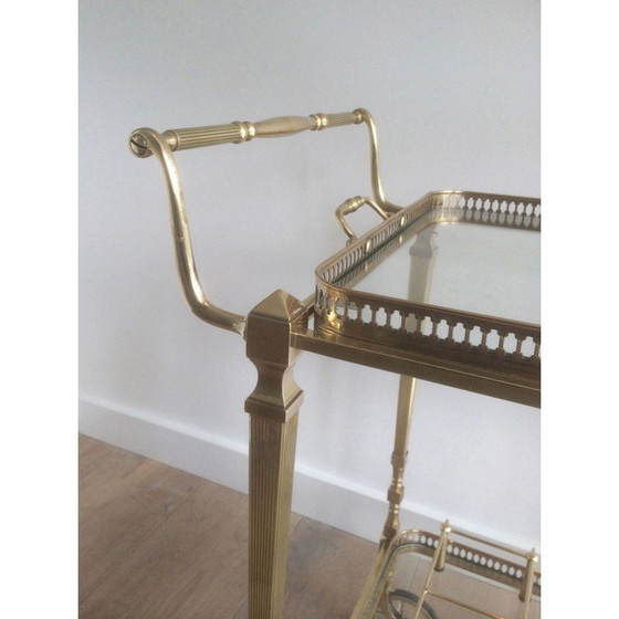 Image 1 of Vintage brass rolling table by Maison Baguès, 1940