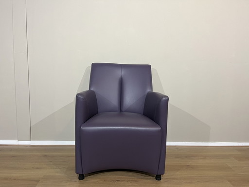 Leolux Galathea Armchair Design Purple Leather Jan Armgardt