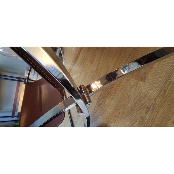 Image 1 of Poltrona pieghevole vintage Luisa in metallo cromato di Marcello Cuneo, anni '70