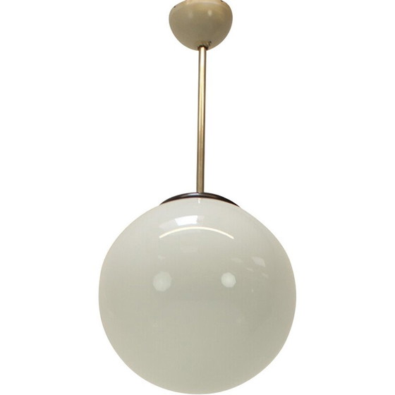 Image 1 of Vintage bakelite and glass chandelier, Czechoslovakia, 1950