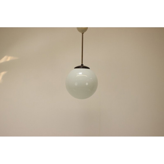 Image 1 of Vintage bakelite and glass chandelier, Czechoslovakia, 1950