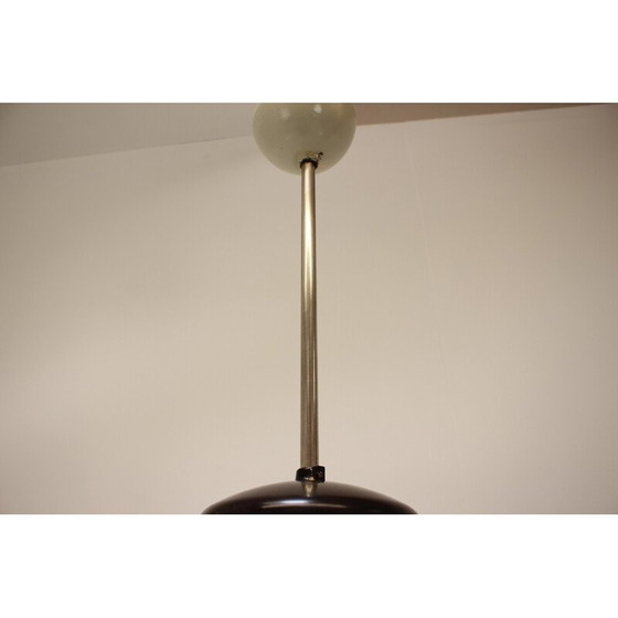 Image 1 of Vintage bakelite and glass chandelier, Czechoslovakia, 1950