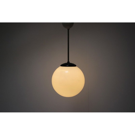 Image 1 of Vintage bakelite and glass chandelier, Czechoslovakia, 1950