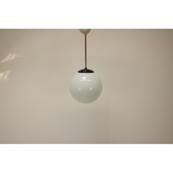 Image 1 of Vintage bakelite and glass chandelier, Czechoslovakia, 1950