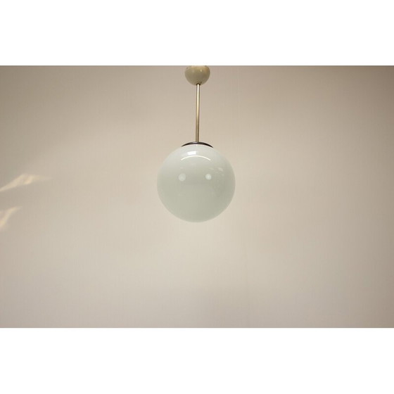 Image 1 of Vintage bakelite and glass chandelier, Czechoslovakia, 1950