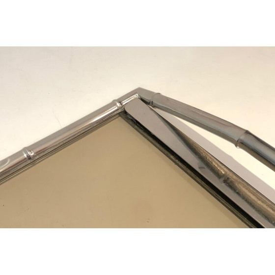 Image 1 of Vintage smoked glass tray, France 1970