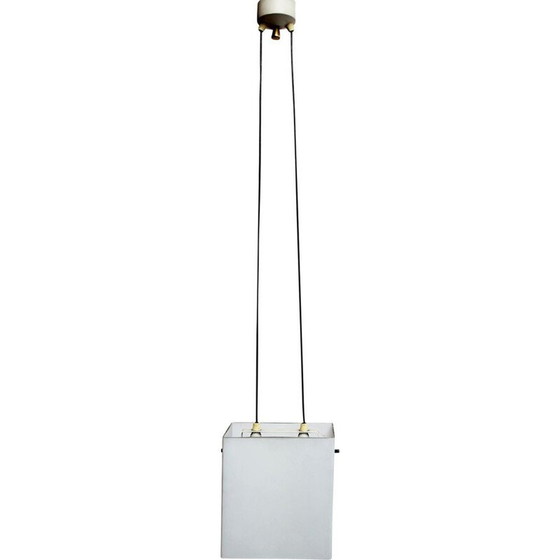 Image 1 of Vintage cubic ceiling light in opaline 1960s