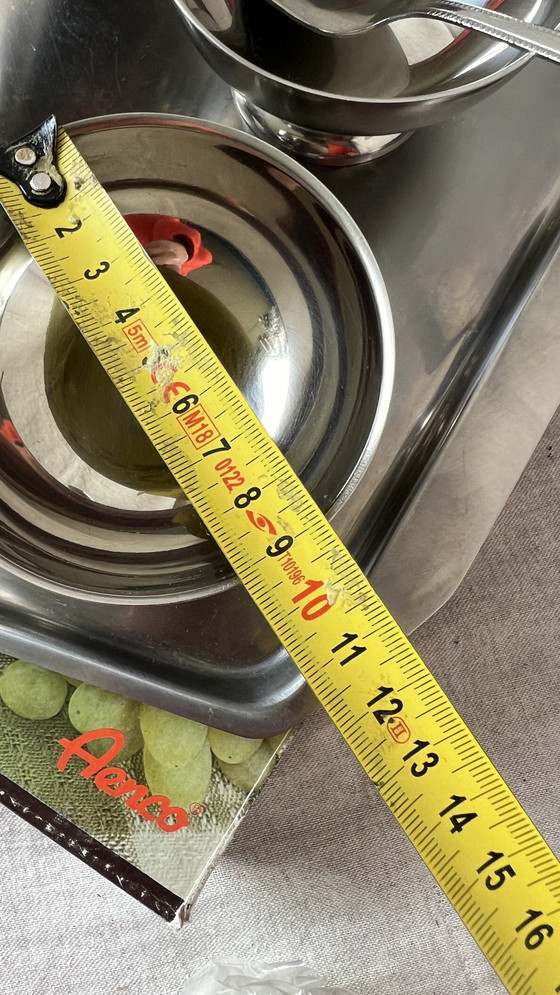 Image 1 of Coupes vintage en acier inoxydable argenté nouvelles dans leur boîte