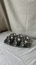 Vintage silver stainless steel coupes new in box