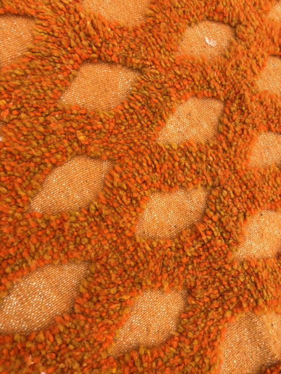 Image 1 of Berber Orange Moroccan Beni Ourain Wool Rug 200X300 Cm