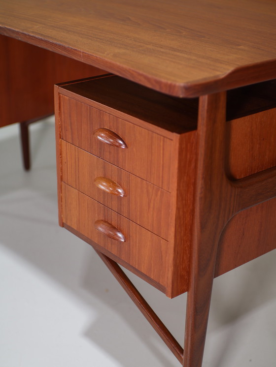 Image 1 of Svend Aage Madsen freestanding desk, Danish 1960s