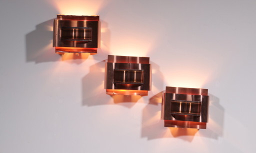 Wall Lamps Svend Aage Holm Sørensen Brutalist And Copper,1960