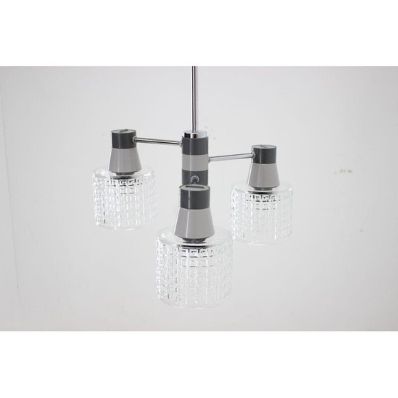 Image 1 of Vintage chandelier in chrome by Drukov, 1970