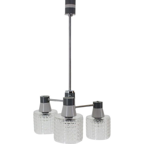 Image 1 of Vintage chandelier in chrome by Drukov, 1970