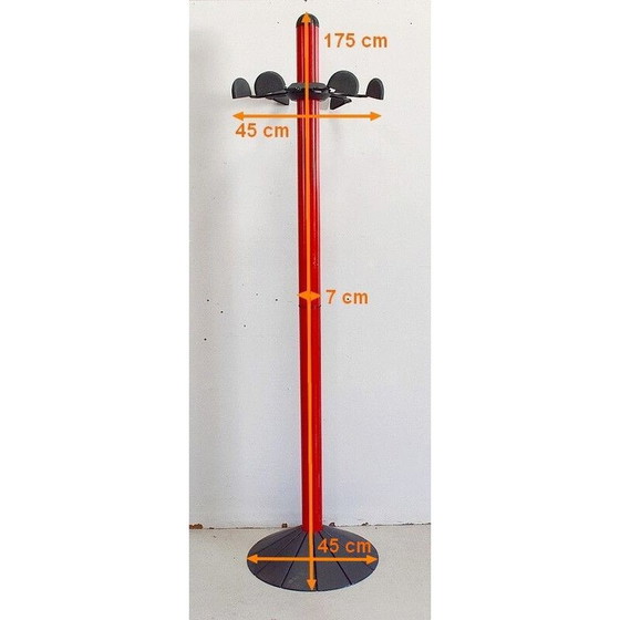 Image 1 of Vintage lacquered metal coat rack by Seccose, Italy 1980