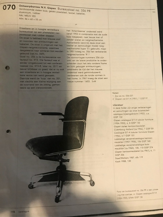 Image 1 of Gispen office chair 356 P