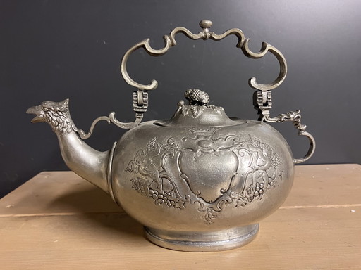 Classic pewter teapot